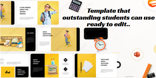 English template that outstanding students can use, ready to edit