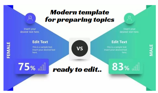 Modern template for preparing topics, ready for modification