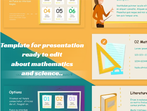 Template for presentation ready to edit about mathematics and science.. 1