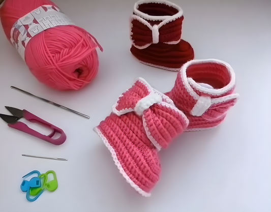 Crochet baby shoes