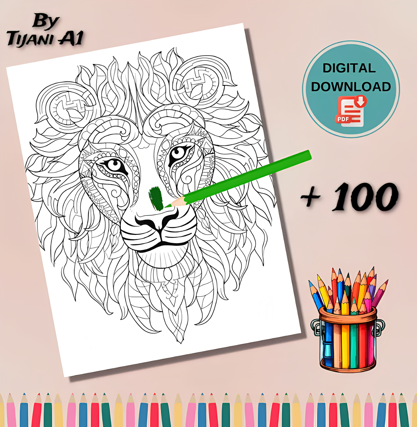 Templates safari Animals Coloring